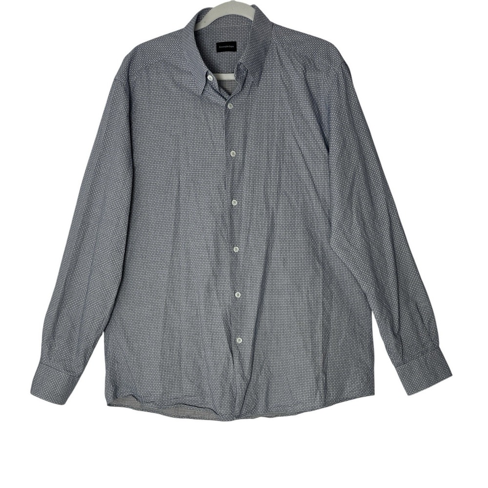 Ermenegildo Zegna Shirt Men's XL Long Sleeve Button Down‎ Italy Career Formal
